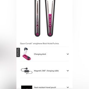 Dyson Corrale™ straightener Black Nickel/Fuchsia